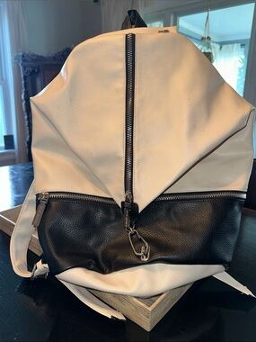 Steve Madden Unique Two-Tone Cream and Black Women's Backpack